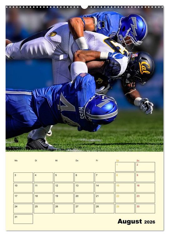 Produktbild: American Football, Team-Arbeit (hochwertiger Premium Wandkalender 2026 DIN A2 hoch), Kunstdruck in Hochglanz