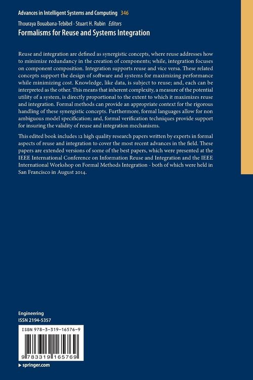 Produktbild: Formalisms for Reuse and Systems Integration