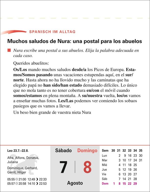 Produktbild: Spanisch Sprachkalender 2027 - Spanisch lernen leicht gemacht - Tagesabrei&szlig;kalender