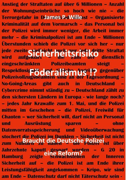 Produktbild: Sicherheitsrisiko F&ouml;deralismus!?