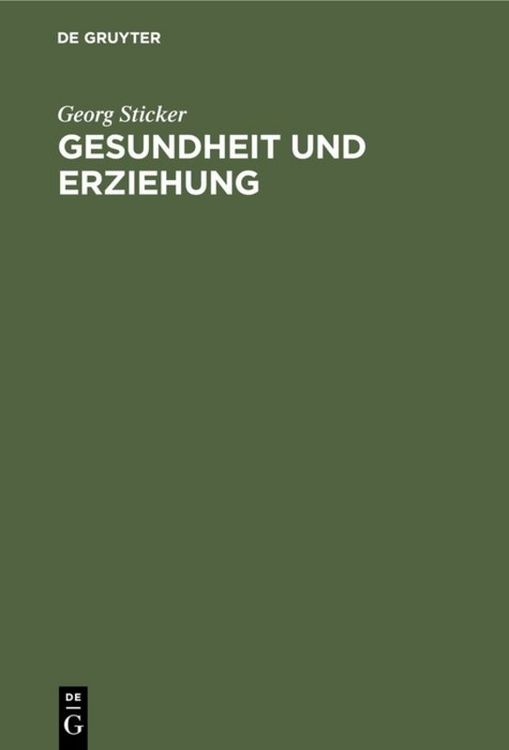 Produktbild: Gesundheit und Erziehung