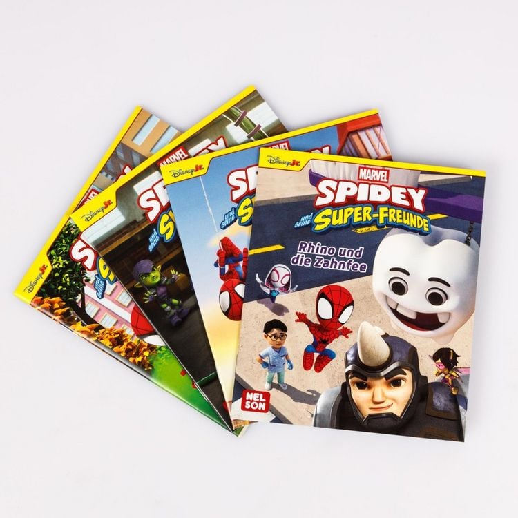 Produktbild: Nelson Mini-B&uuml;cher: 4er MARVEL: Spidey und seine Freunde 9-12