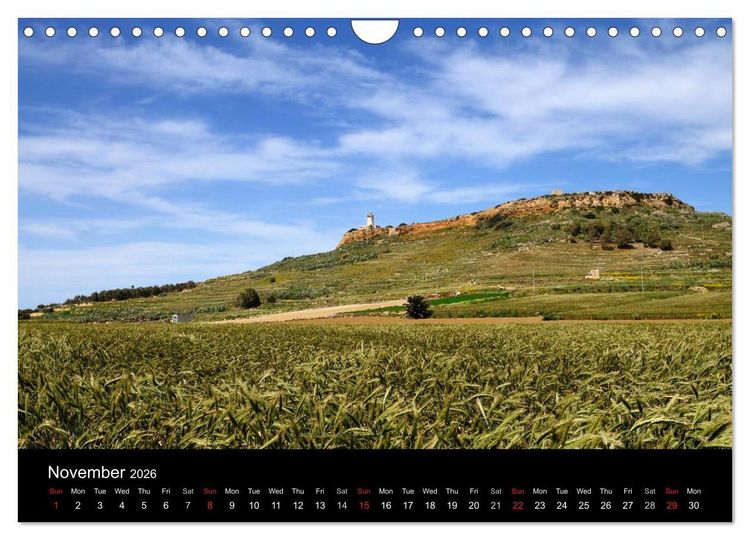 Produktbild: Malta. The sunny island full of charm. (Wall Calendar 2026 DIN A4 landscape), CALVENDO 12 Month Wall Calendar