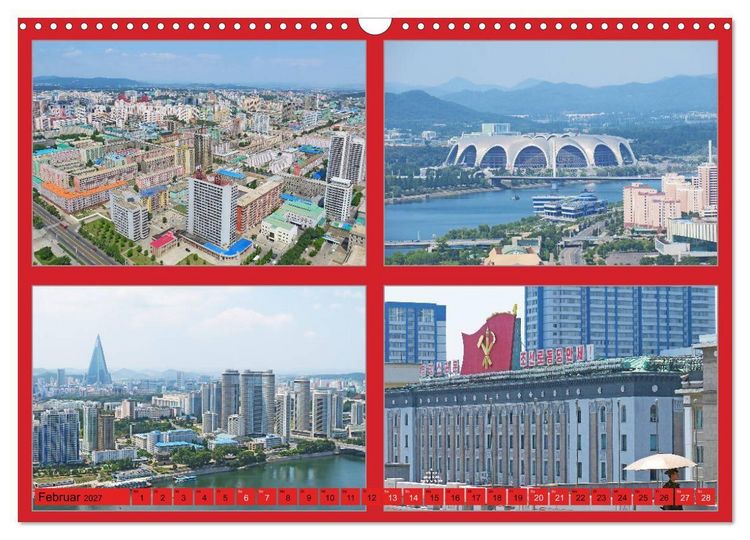Produktbild: NORDKOREA - SCH&Ouml;NES UNGEW&Ouml;HNLICHES FARBIGES FREUNDLICHES (Wandkalender 2027 DIN A3 quer), CALVENDO Monatskalender