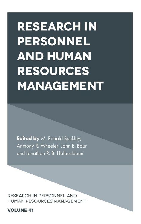 Produktbild: Research in Personnel and Human Resources Management
