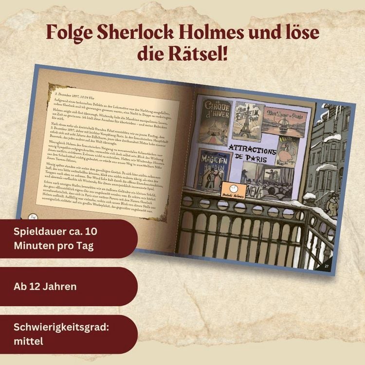 Produktbild: 24 DAYS ESCAPE &ndash; Der Escape Room Adventskalender: Sherlock Holmes und die Jagd nach Sir Wintersby