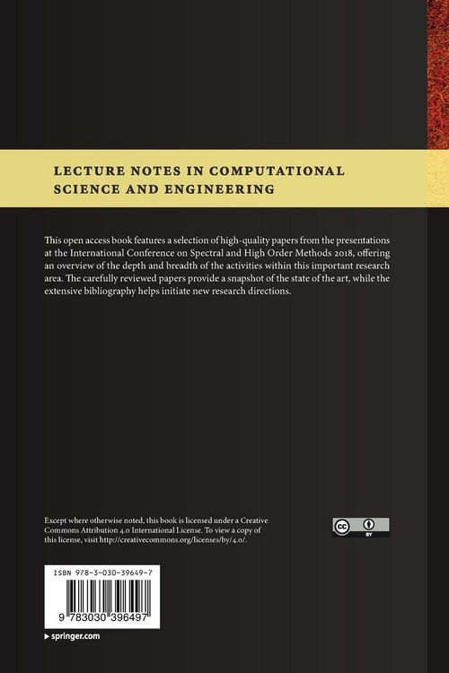 Produktbild: Spectral and High Order Methods for Partial Differential Equations ICOSAHOM 2018