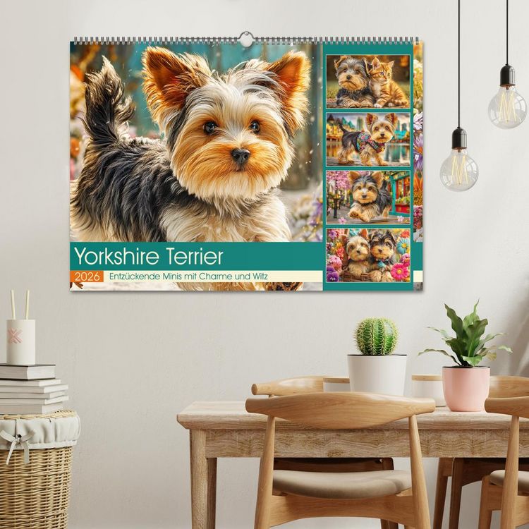 Produktbild: Yorkshire Terrier. Entz&uuml;ckende Minis mit Charme und Witz (Wandkalender 2026 DIN A2 quer), CALVENDO Monatskalender