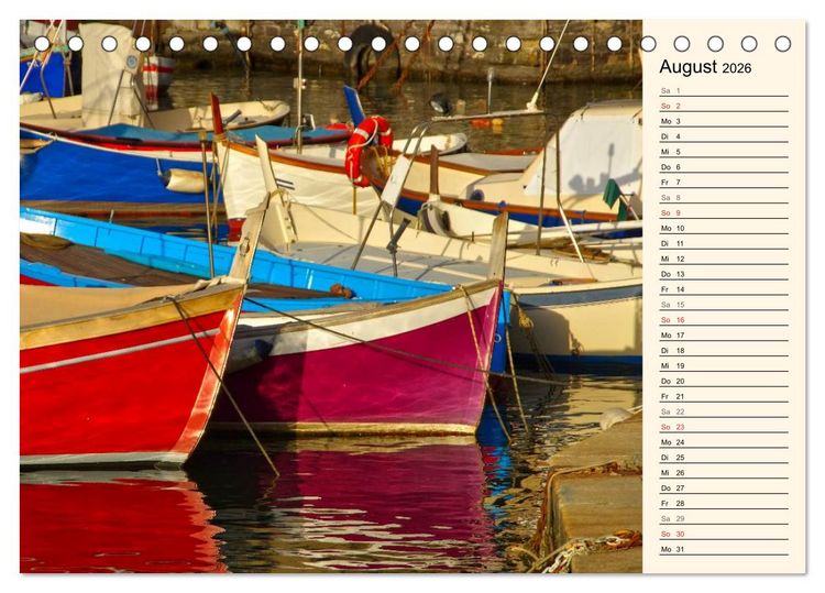 Produktbild: Urlaub an der Italienischen Riviera (Tischkalender 2026 DIN A5 quer), CALVENDO Monatskalender