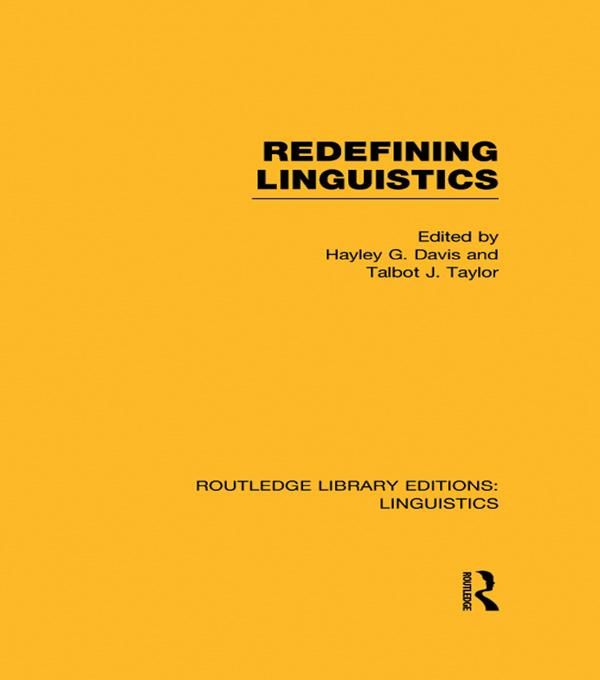 Produktbild: Redefining Linguistics (RLE Linguistics A: General Linguistics)