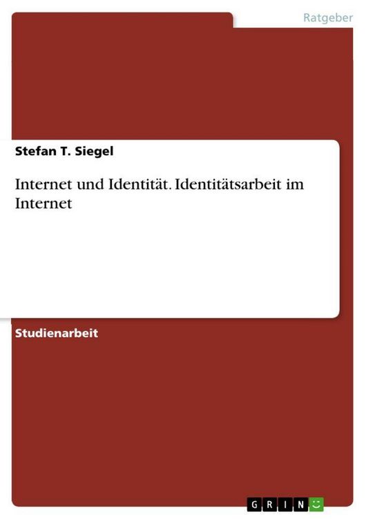 Produktbild: Internet und Identit&auml;t. Identit&auml;tsarbeit im Internet