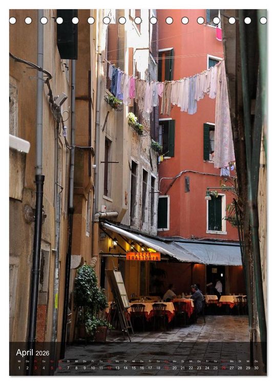 Produktbild: Fotografischer Streifzug durch Venedig (Tischkalender 2026 DIN A5 hoch), CALVENDO Monatskalender