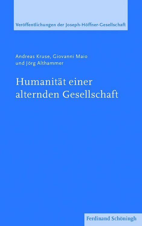 Produktbild: Humanität einer alternden Gesellschaft