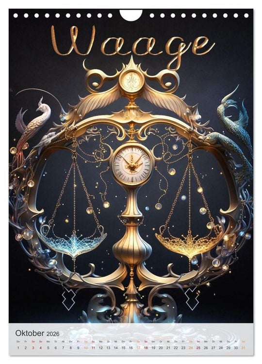 Produktbild: Fantasievolle Sternzeichen (Wandkalender 2026 DIN A4 hoch), CALVENDO Monatskalender