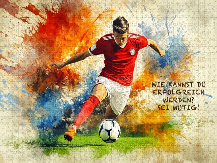 Produktbild: CALVENDO Puzzle Ein Motiv aus dem Kalender Fu&szlig;ball und Motivation | 1000 Teile Lege-Gr&ouml;&szlig;e 64x48cm Foto-Puzzle f&uuml;r gl&uuml;ckliche Stunden