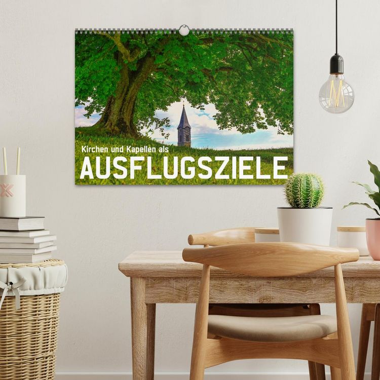 Produktbild: Kirchen und Kapellen als Ausflugsziele (Wandkalender 2026 DIN A3 quer), CALVENDO Monatskalender