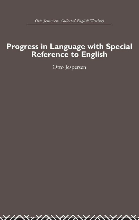 Produktbild: Progress in Language, with special reference to English