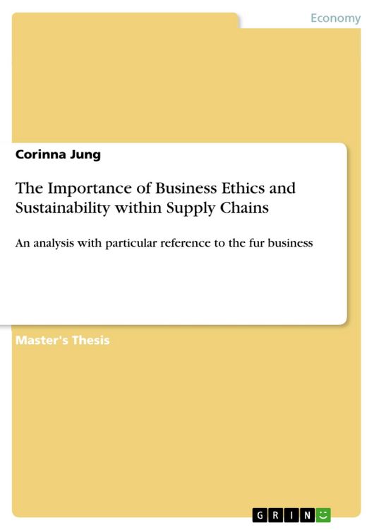 Produktbild: The Importance of Business Ethics and Sustainability within Supply Chains