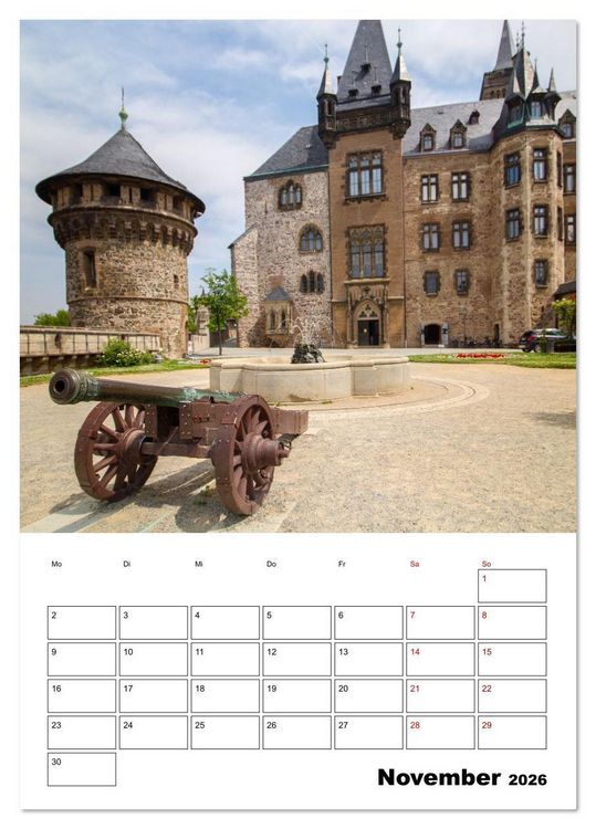 Produktbild: Schloss Wernigerode - Terminplaner (Tischkalender 2026 DIN A5 hoch), CALVENDO Monatskalender