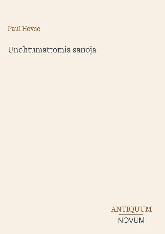 Produktbild: Unohtumattomia sanoja