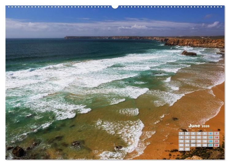 Produktbild: ALGARVE Portugals red coast (High Quality Premium Wall Calendar 2026 DIN A2 landscape),CALVENDO 12 Month Wall Calendar