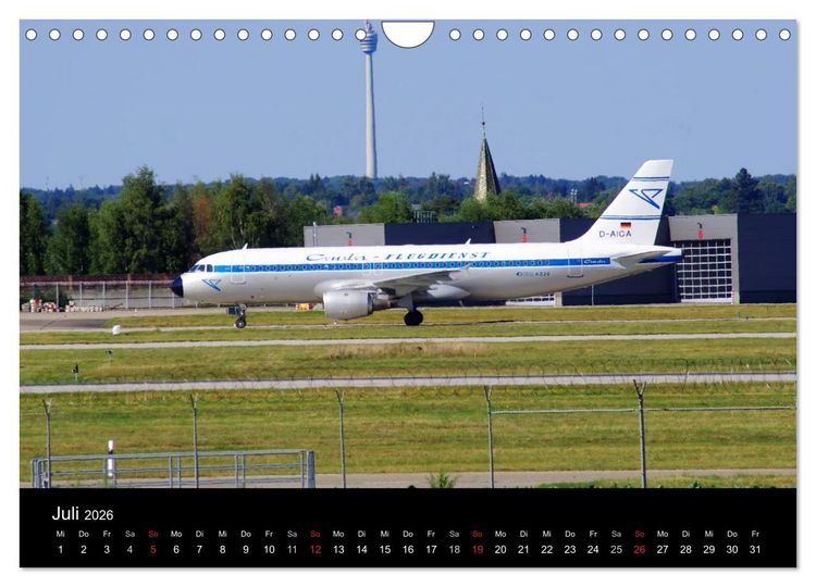 Produktbild: Giganten der L&uuml;fte am Airport Stuttgart (Wandkalender 2026 DIN A4 quer), CALVENDO Monatskalender