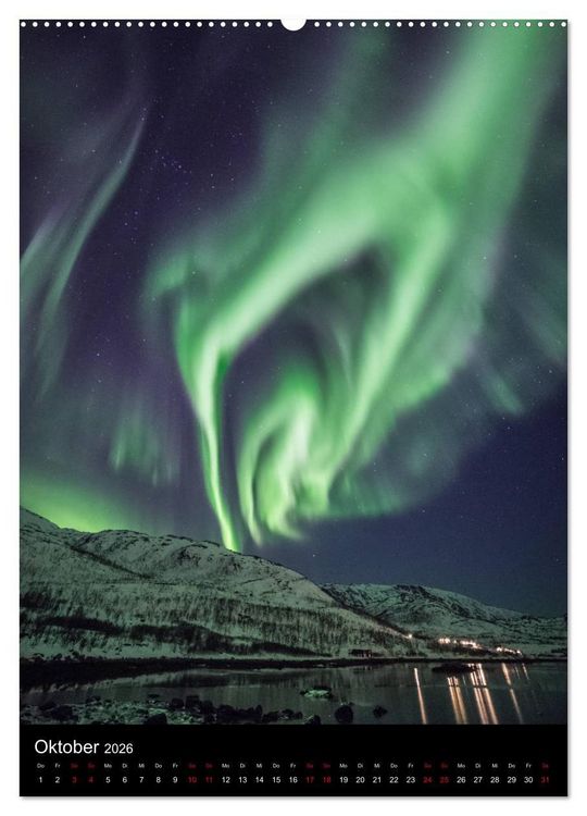 Produktbild: Nordlichtn&auml;chte (hochwertiger Premium Wandkalender 2026 DIN A2 hoch), Kunstdruck in Hochglanz