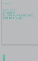 Produktbild: Studien zu Sprache und Stil der Psalmen