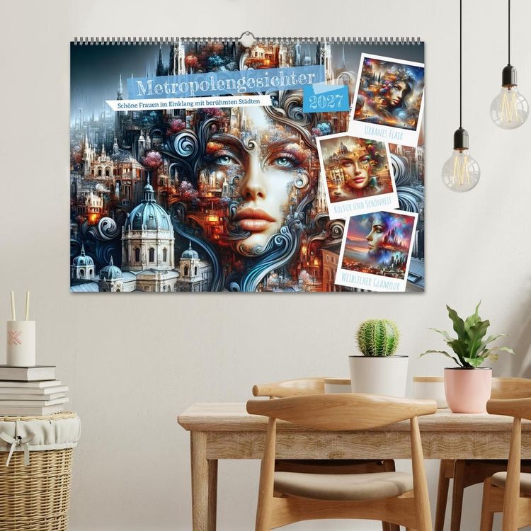 Produktbild: Metropolengesichter (Wandkalender 2027 DIN A2 quer), CALVENDO Monatskalender