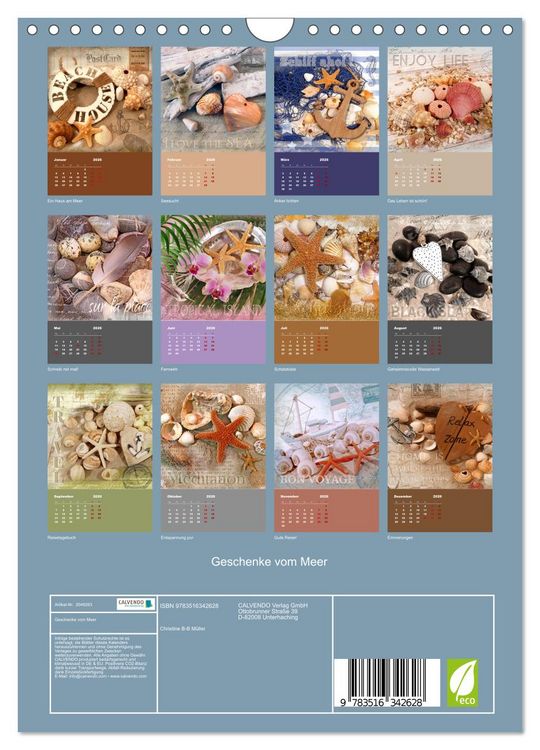 Produktbild: Geschenke vom Meer (Wandkalender 2026 DIN A4 hoch), CALVENDO Monatskalender