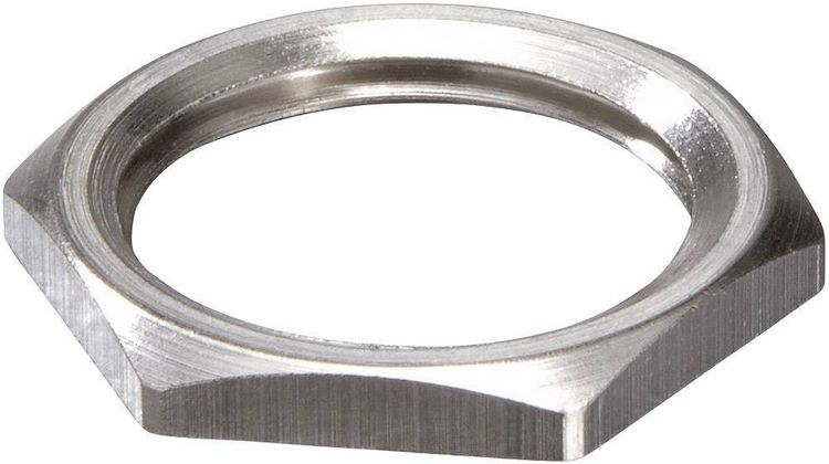 Produktbild: WISKA Gegenmutter M75x1,5 GMS-M75 Sechskant Messing (CuZn) vernickelt Farbe silber - 1 St&uuml;ck