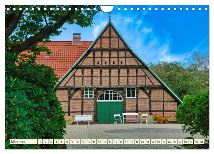 Produktbild: Baukunst Fachwerk (Wandkalender 2026 DIN A4 quer), CALVENDO Monatskalender