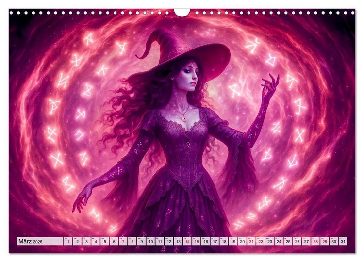 Produktbild: Mystische Hexen - Magische Frauen und finstere N&auml;chte (Wandkalender 2026 DIN A3 quer), CALVENDO Monatskalender