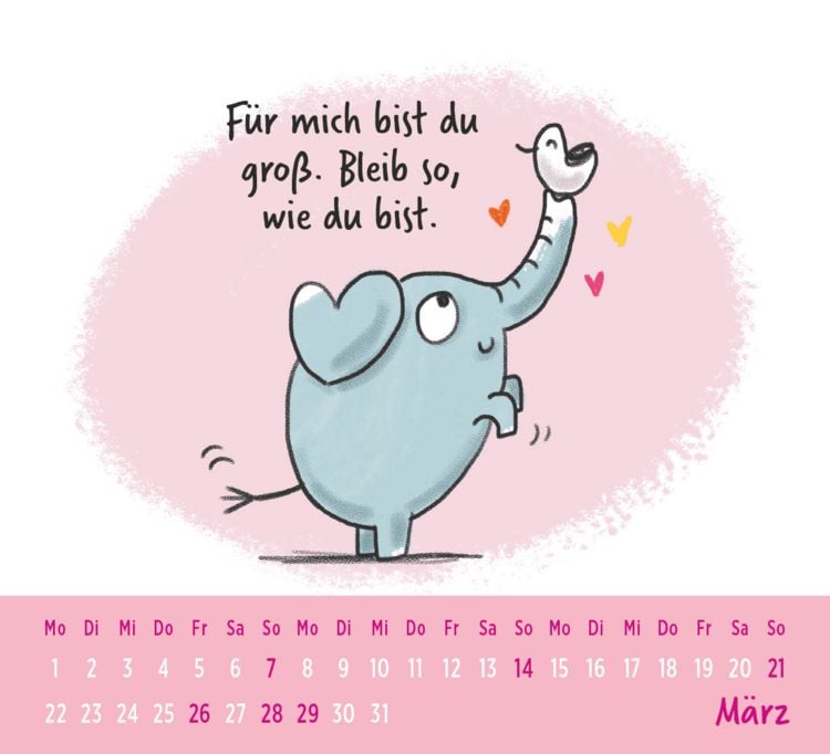 Produktbild: Mini-Kalender 2027: Liebe Botschaften F&Uuml;R DICH. Mit Franz and Friends durchs Jahr