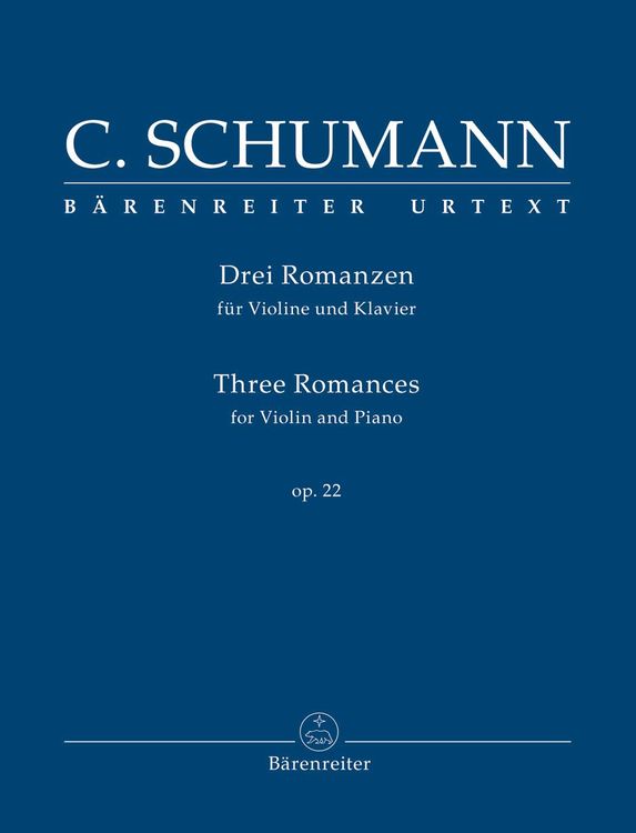 Produktbild: Drei Romanzen f&uuml;r Violine und Klavier op. 22