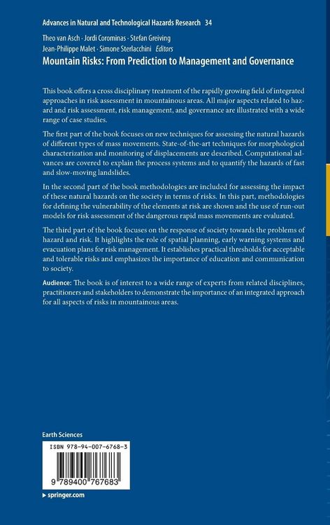 Produktbild: Mountain Risks: From Prediction to Management and Governance
