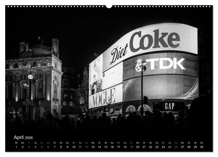 Produktbild: Unterwegs in London (Wandkalender 2026 DIN A2 quer), CALVENDO Monatskalender