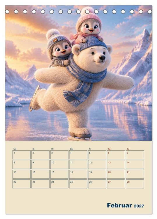 Produktbild: Frostige Fantasiewelten (Tischkalender 2027 DIN A5 hoch), CALVENDO Monatskalender