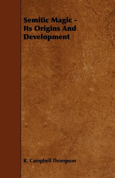 Produktbild: Semitic Magic - Its Origins and Development
