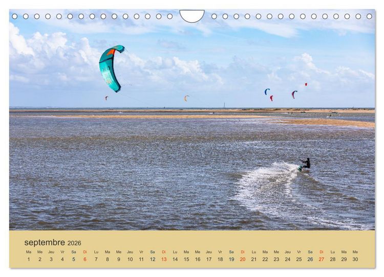 Produktbild: Charente-Maritime vacances sur la c&ocirc;te atlantique (Calendrier mural 2026 DIN A4 vertical), CALVENDO calendrier mensuel