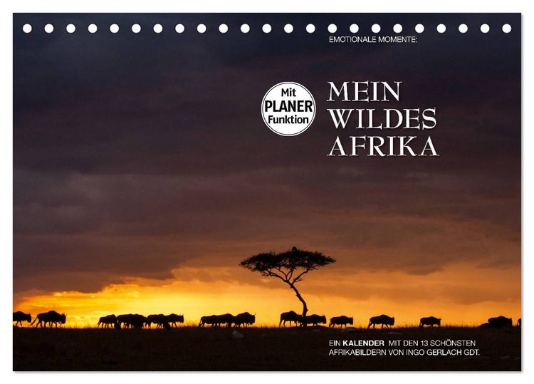Produktbild: Emotionale Momente: Mein wildes Afrika (Tischkalender 2026 DIN A5 quer), CALVENDO Monatskalender