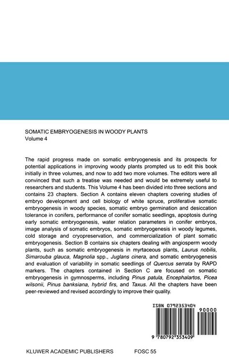 Produktbild: Somatic Embryogenesis in Woody Plants