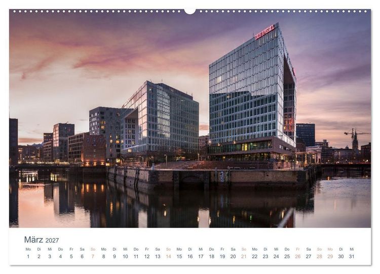 Produktbild: Hamburgs Hafenlichter (Wandkalender 2027 DIN A2 quer), CALVENDO Monatskalender