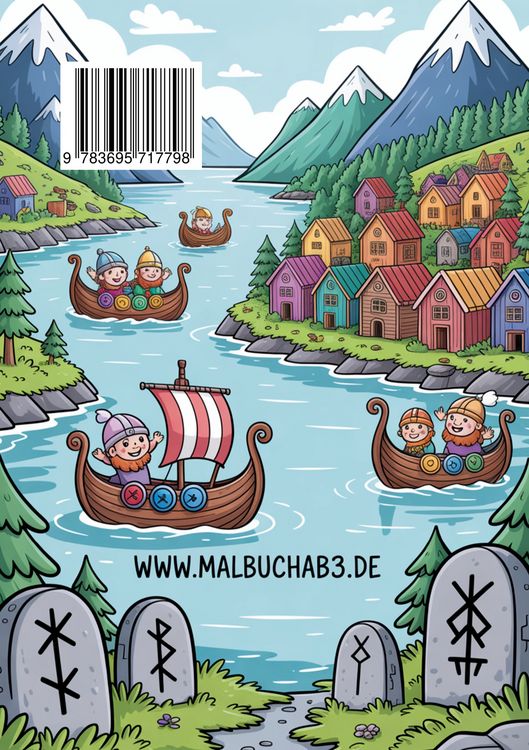Produktbild: Wikinger-Schiffe Malbuch