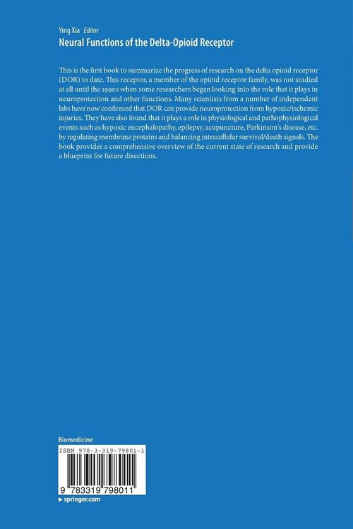 Produktbild: Neural Functions of the Delta-Opioid Receptor