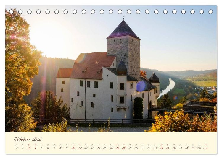 Produktbild: Burgen in Bayern Bayerns trutzige Vergangenheit (Tischkalender 2026 DIN A5 quer), CALVENDO Monatskalender