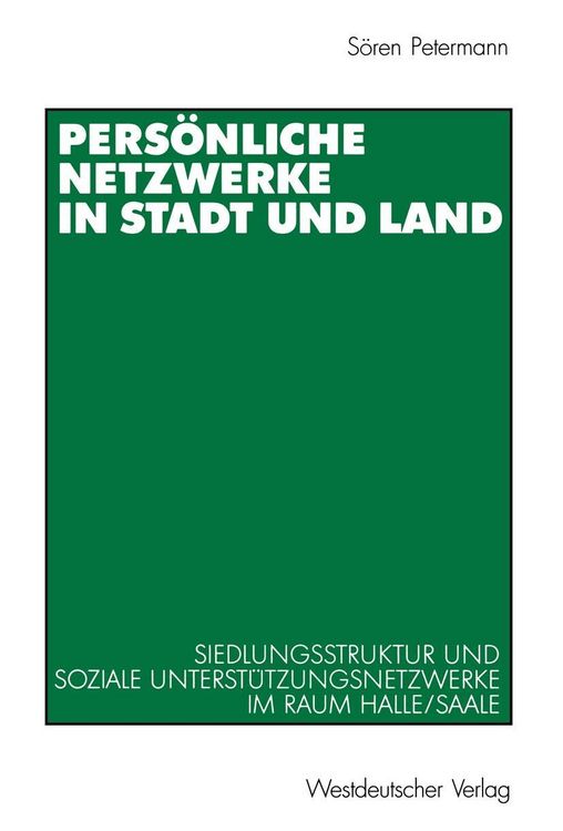Produktbild: Pers&ouml;nliche Netzwerke in Stadt und Land