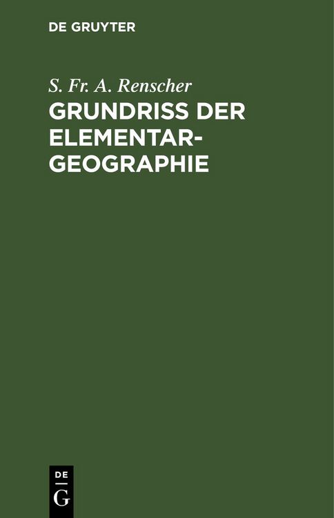 Produktbild: Grundri&szlig; der Elementar-Geographie