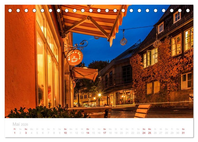 Produktbild: Hannover bei Nacht (Tischkalender 2026 DIN A5 quer), CALVENDO Monatskalender