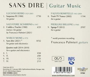 Produktbild: Sans Dire:Guitar Music